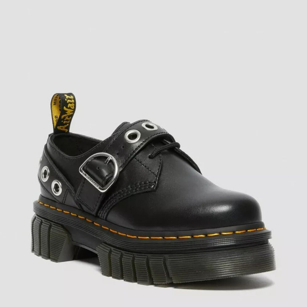 Audrick Hardware Leather Platform Oxford Shoes in Black - RARE - Picture 3 of 16